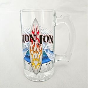 Ron Jon Surf Shop Glass Mug with Flame Design